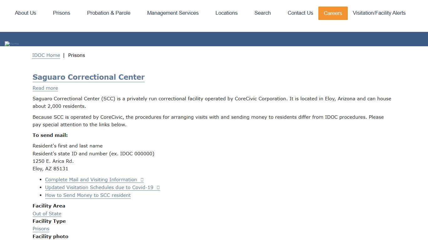 Prisons Idaho Department of Correction